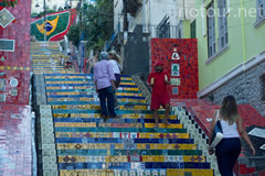 Selaron and Selaron stairs Rio de Janeiro